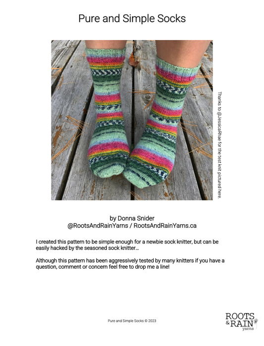 Pure and Simple Sock Pattern